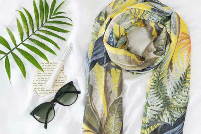 Cotton Scarf with Sunglasses