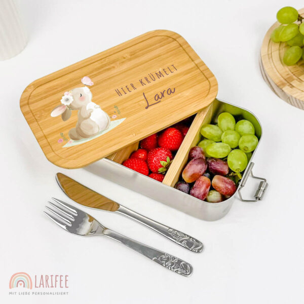Brotdose personalisiert mit Name Hase