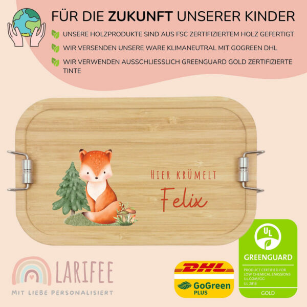Brotdose personalisiert mit Name Fuchs – Bild 3
