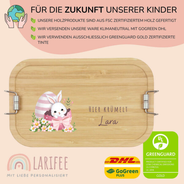 Brotdose personalisiert mit Name Ostern – Bild 3