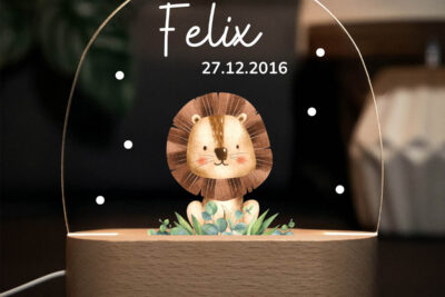 Nachtlicht Kinder & Baby personalisiert - Löwe