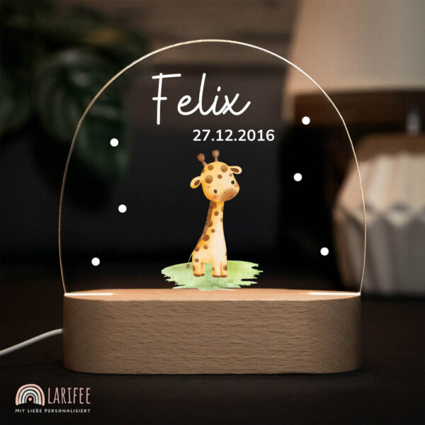 Nachtlicht mit Design - Giraffen Baby