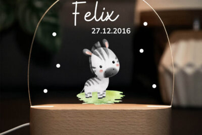 Nachtlicht Kinder & Baby personalisiert - Zebra Baby