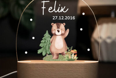 Nachtlicht Kinder & Baby personalisiert - Bär