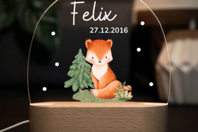 Nachtlicht Kinder & Baby personalisiert - Fuchs