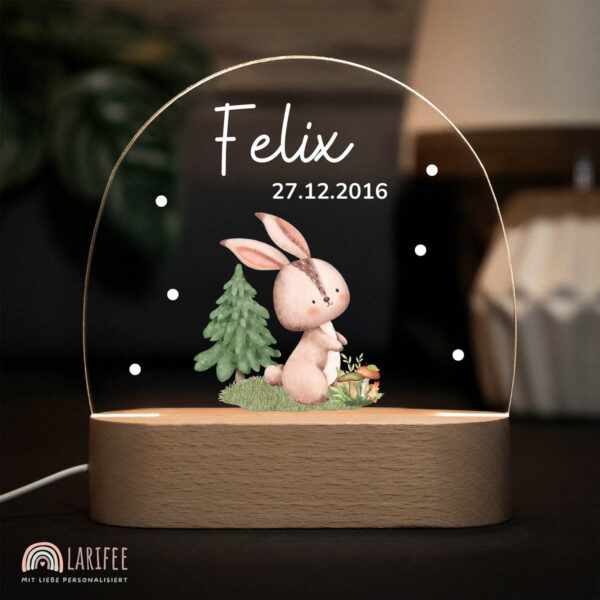 Nachtlicht mit Design - Hase