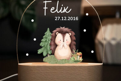 Nachtlicht Kinder & Baby personalisiert - Igel