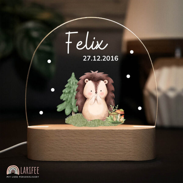 Nachtlicht mit Design - Igel