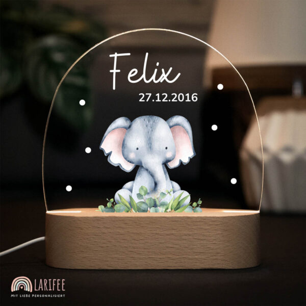 Nachtlicht mit Design - Elefant