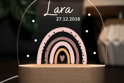 Nachtlicht Kinder & Baby personalisiert - Regenbogen