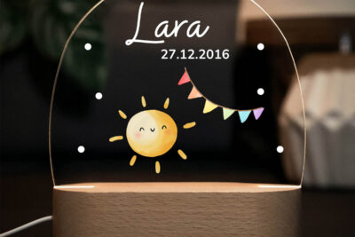 Nachtlicht Kinder & Baby personalisiert - Sonne Mädchen