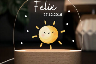 Nachtlicht Kinder & Baby personalisiert - Sonne Junge