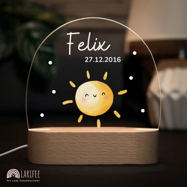 Nachtlicht mit Design - Sonne Junge