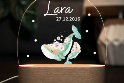 Nachtlicht Kinder & Baby personalisiert - Wale
