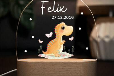 Nachtlicht Kinder & Baby personalisiert - Dino
