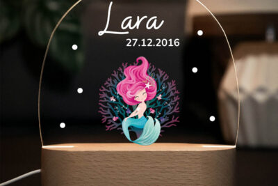 Nachtlicht Kinder & Baby personalisiert - Meerjungfrau Korallen