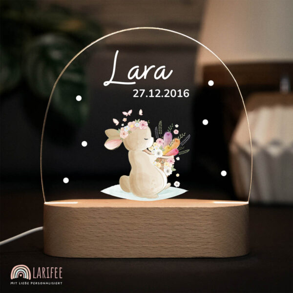 Nachtlicht mit Design - Hase Karotten