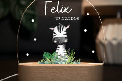 Nachtlicht Kinder & Baby personalisiert - Zebra