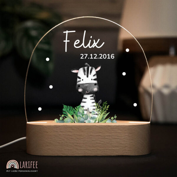 Nachtlicht mit Design - Zebra