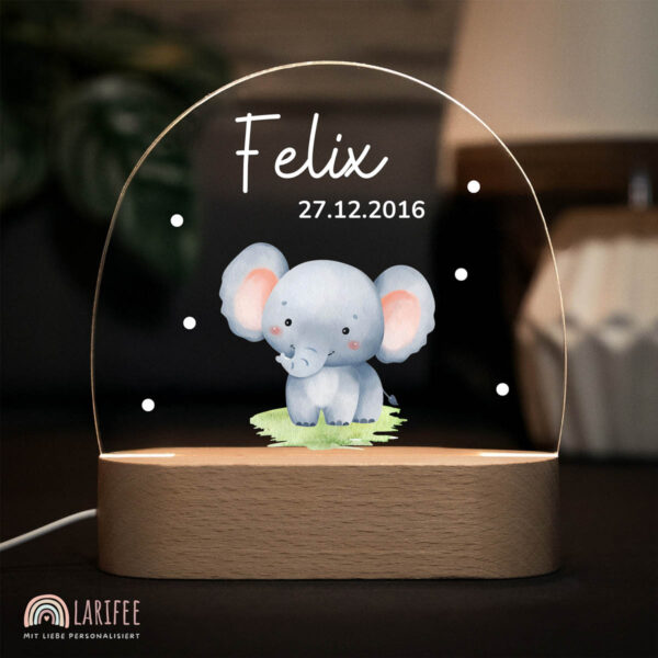 Nachtlicht mit Design - Elefanten Baby