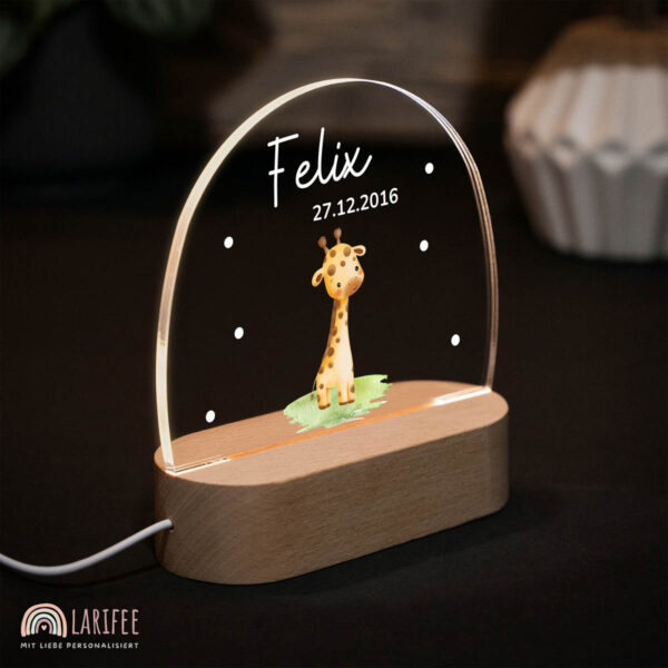 Nachtlicht mit Design - Giraffen Baby – Bild 2