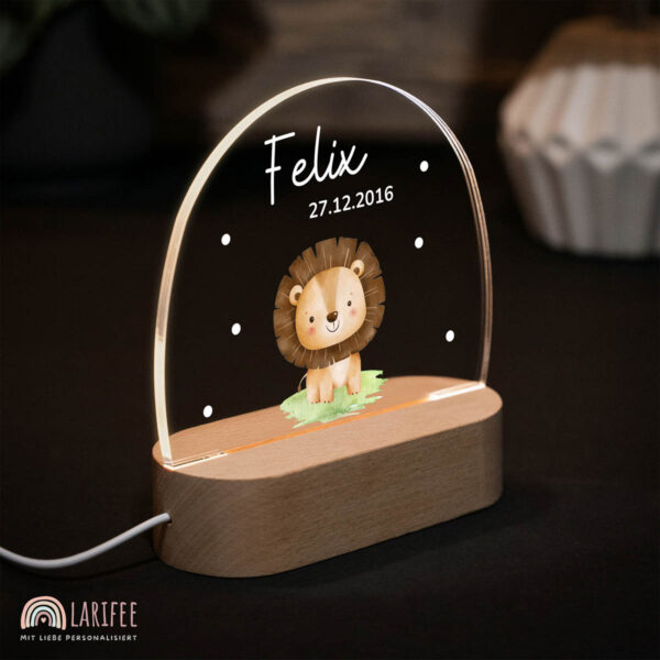 Nachtlicht mit Design - Löwen babyn Baby – Bild 2