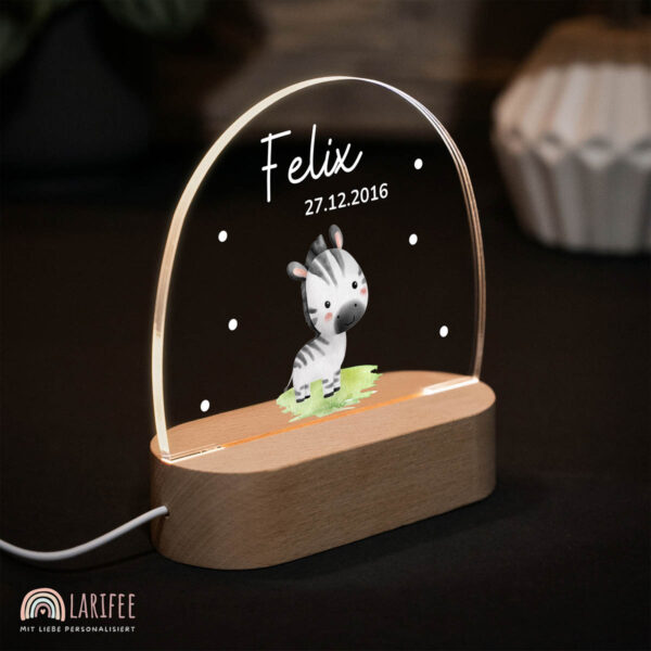 Nachtlicht mit Design - Zebra Baby – Bild 2