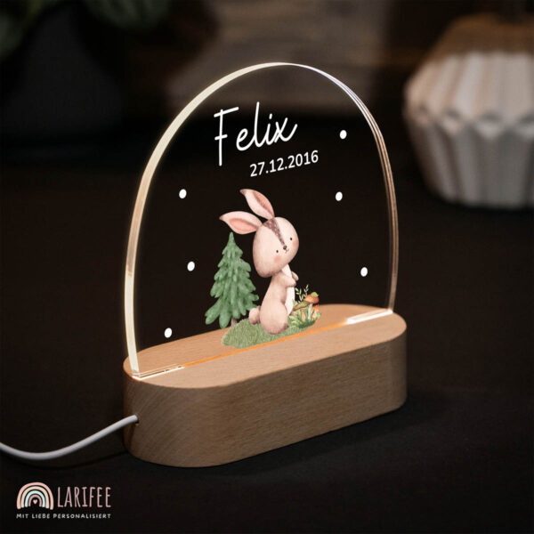 Nachtlicht mit Design - Hase – Bild 2