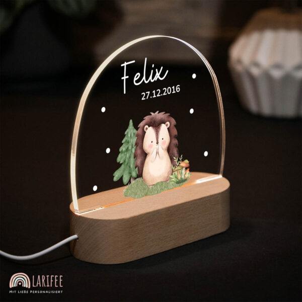 Nachtlicht mit Design - Igel – Bild 2