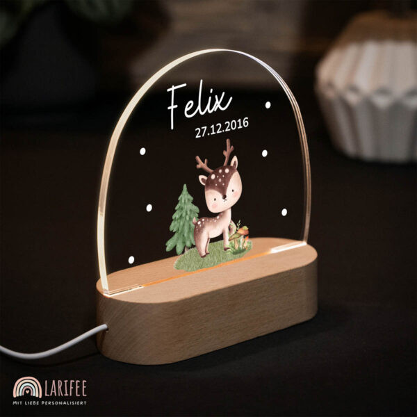 Nachtlicht mit Design - Reh – Bild 2