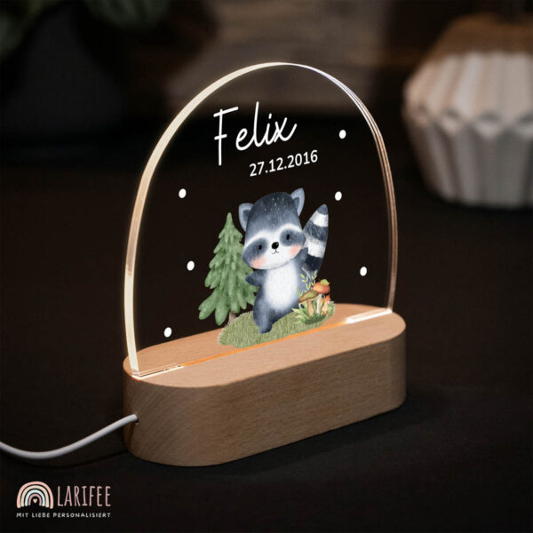 Nachtlicht mit Design - Waschbär – Bild 2