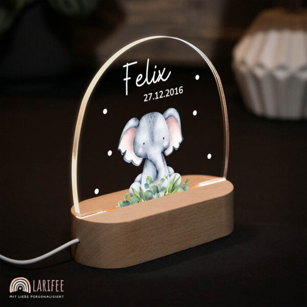 Nachtlicht mit Design - Elefant – Bild 2