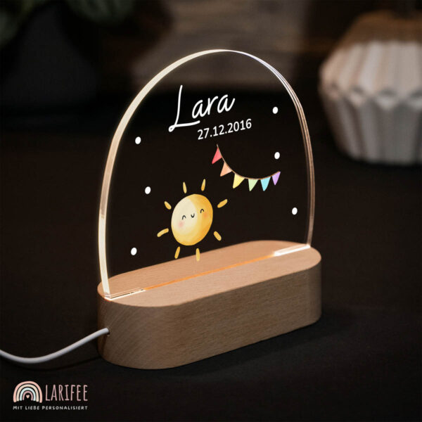 Nachtlicht mit Design - Sonne Mädchen – Bild 2