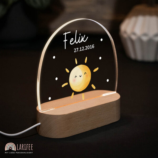 Nachtlicht mit Design - Sonne Junge – Bild 2