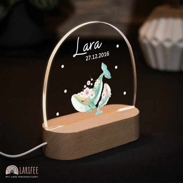 Nachtlicht mit Design - Wale – Bild 2