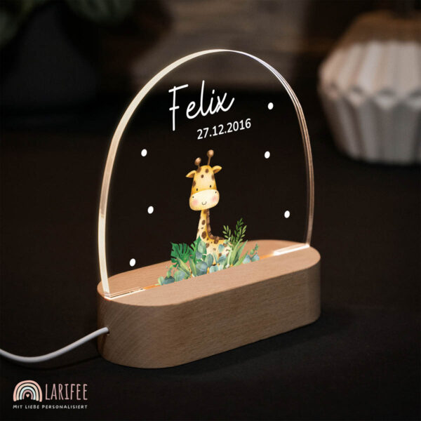 Nachtlicht mit Design - Giraffe – Bild 2