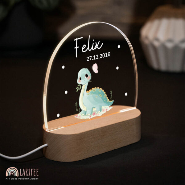 Nachtlicht mit Design - Langhals Dino – Bild 2
