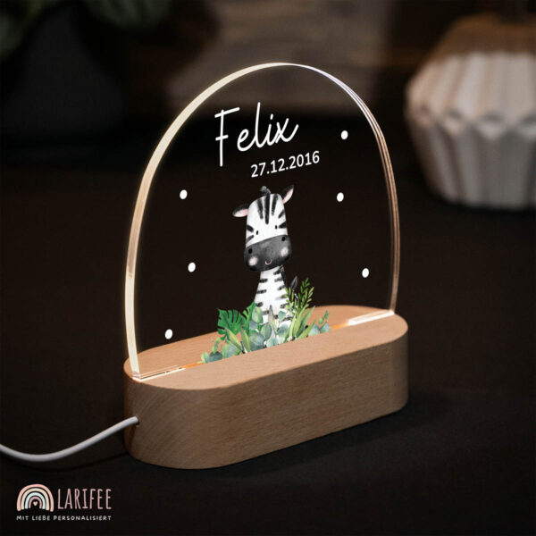 Nachtlicht mit Design - Zebra – Bild 2