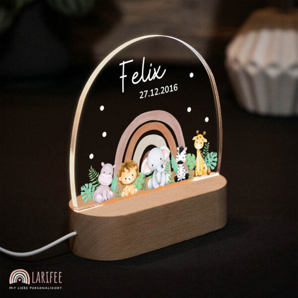 Nachtlicht mit Design - Safari Tiere – Bild 2