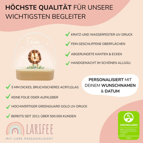 Nachtlicht mit Design - Löwe – Bild 4