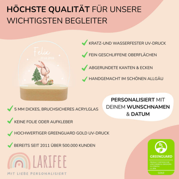 Nachtlicht mit Design - Hase – Bild 4