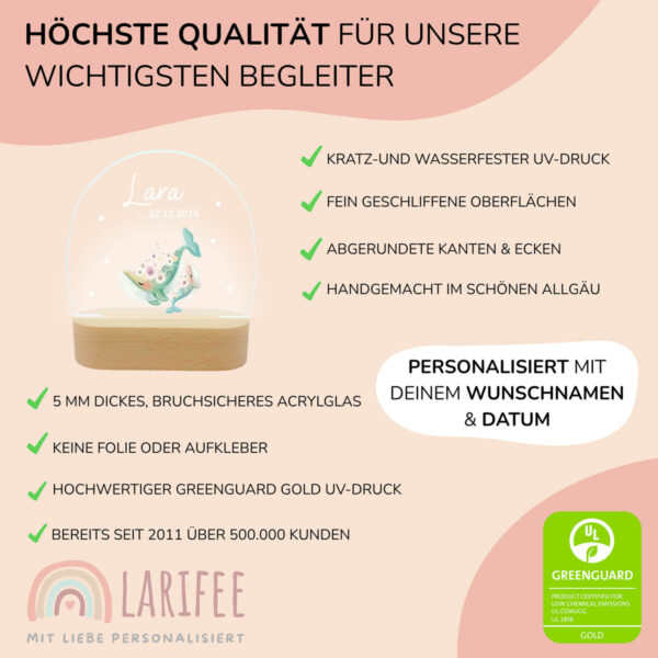 Nachtlicht mit Design - Wale – Bild 4