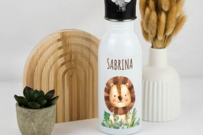 Trinkflasche Kinder personalisiert - Löwe