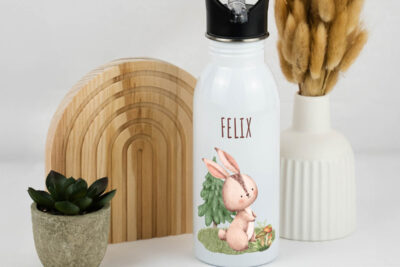 Trinkflasche Kinder personalisiert - Hase