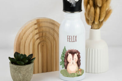 Trinkflasche Kinder personalisiert - Igel