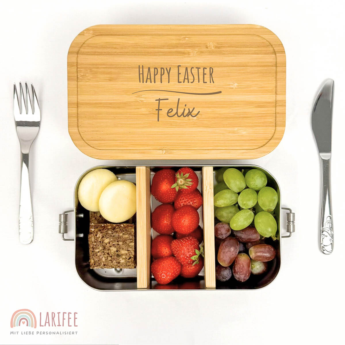 Brotdose Kinder personalisiert - Happy Easter – Bild 2